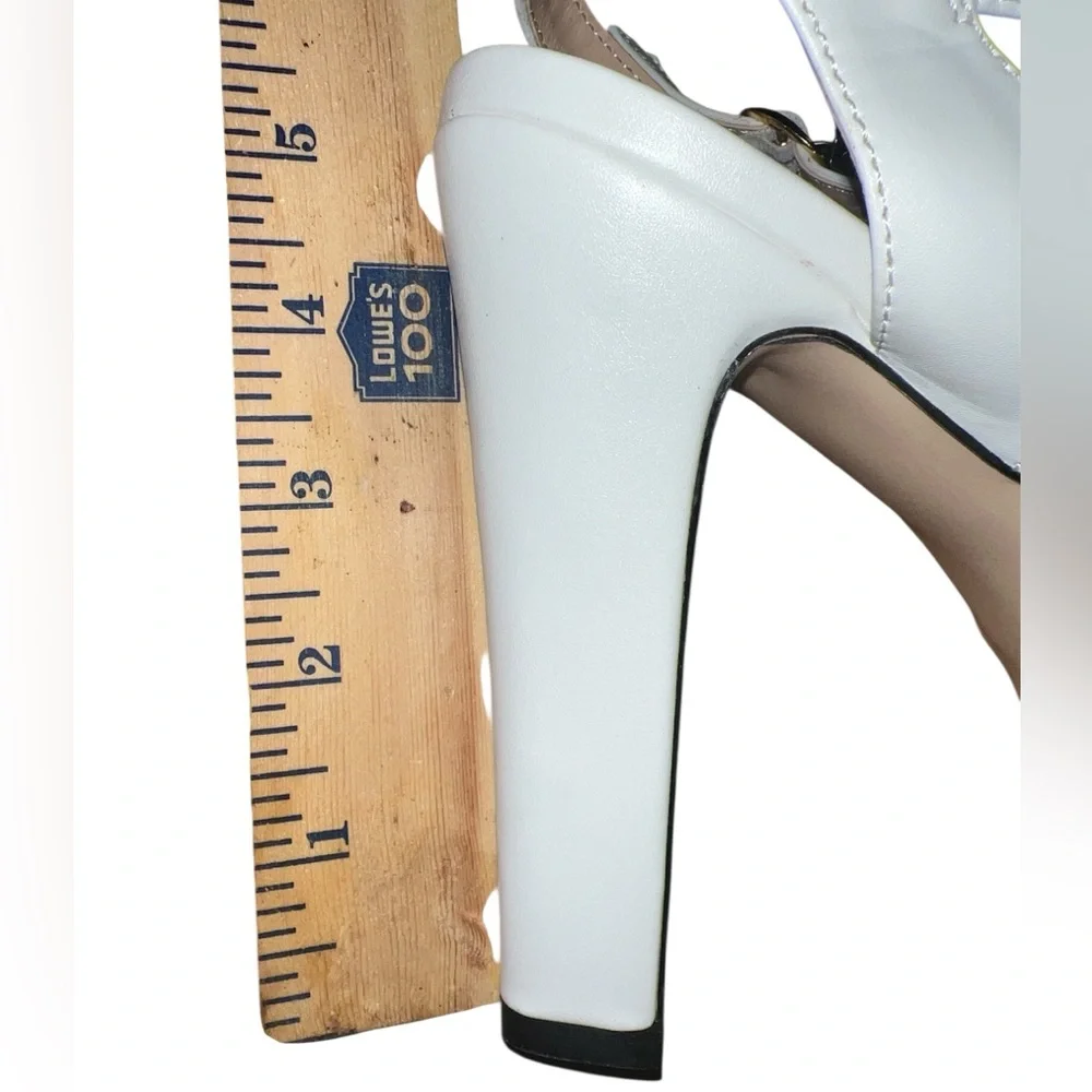 New Elegant white Pump hi heels Peep-Toe Bow platform heels party wedding office - Picture 9 of 13